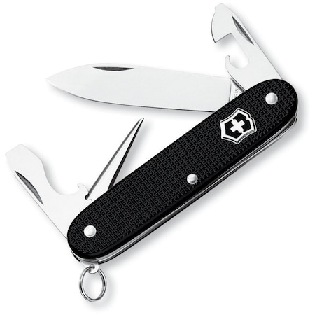 Swiss Army Brands 2024 Victorinox 54968 Pioneer Black Alox, Ribbed 93Mm VIC-0.8201.23R-X1